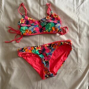 Maaji Mango Portico Reversible Bralette Bikini Top and Matching Bottom